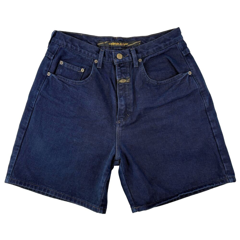 VTG 90s Girbaud Denim Jorts Shorts Womens 9 / 10 Dark Wash High Rise Waist 30”